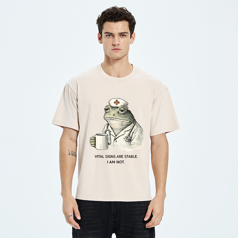Tokyo-Tiger Melancholy Frog Washed T-Shirt