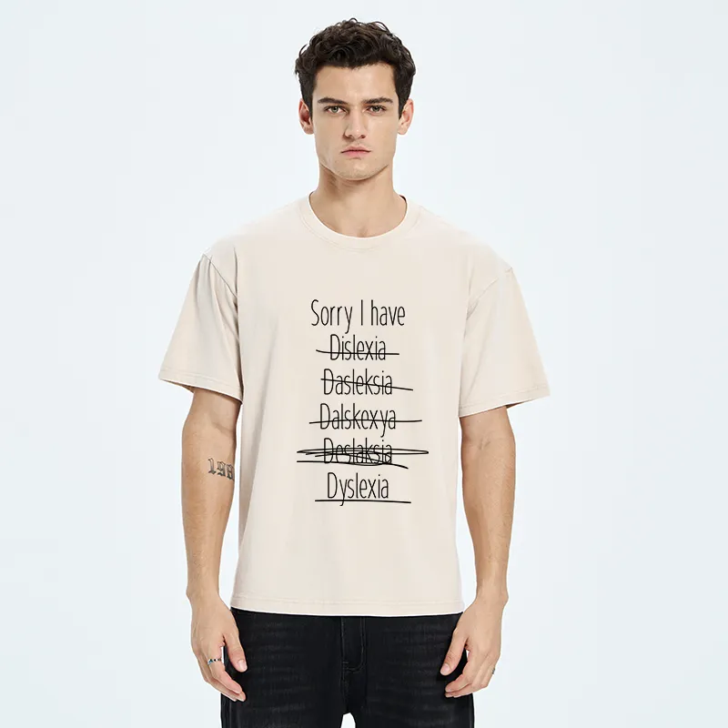 Tokyo-Tiger I Have Dyslexia Washed T-Shirt
