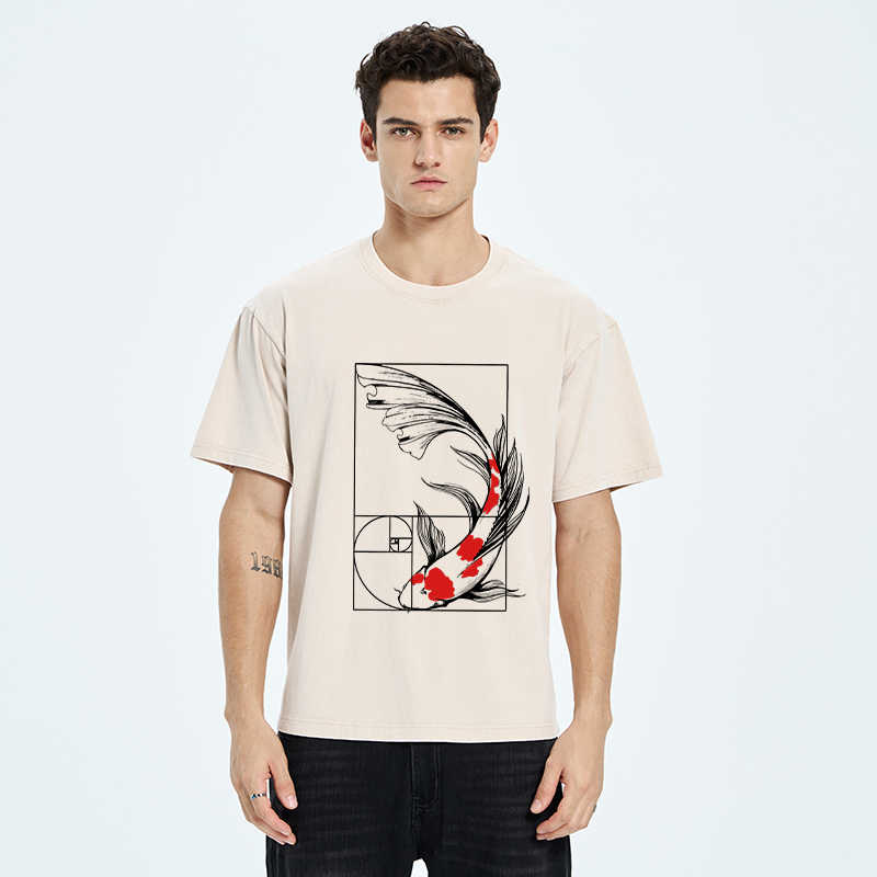 Tokyo-Tiger Golden Ratio Koi Washed T-Shirt