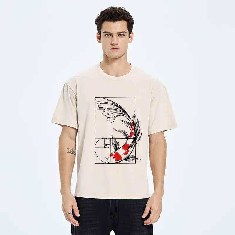 Tokyo-Tiger Golden Ratio Koi Washed T-Shirt