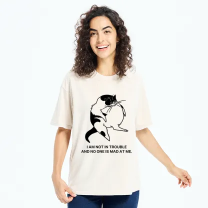 Tokyo-Tiger Introverted Kitten Japan Washed T-Shirt