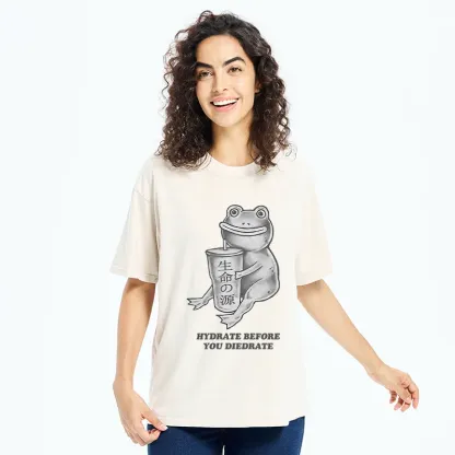 Tokyo-Tiger Hydrate Before You Diedrate Washed T-Shirt