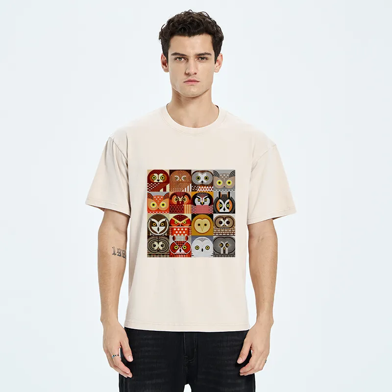 Tokyo-Tiger All Kinds Of Owls Washed T-Shirt