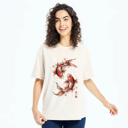 Tokyo-Tiger Twin Koi Washed T-Shirt