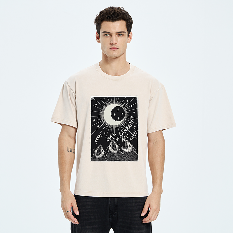 Tokyo-Tiger Howling Opossum Washed T-Shirt
