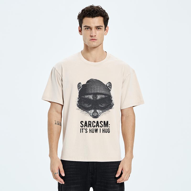 Tokyo-Tiger Raccoon's Sarcasm Washed T-Shirt