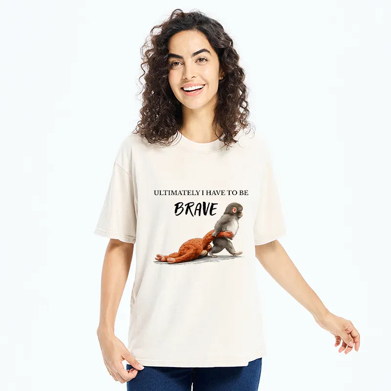 Tokyo-Tiger Punch Needs To Learn To Be Brave Washed T-Shirt