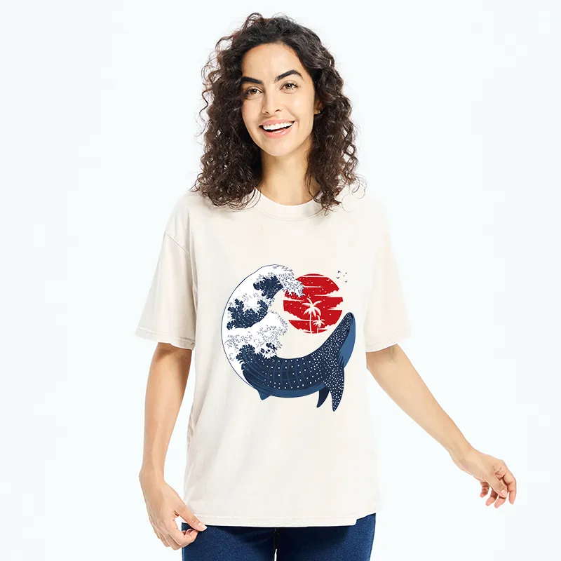 Tokyo-Tiger Japanese Whale Washed T-Shirt