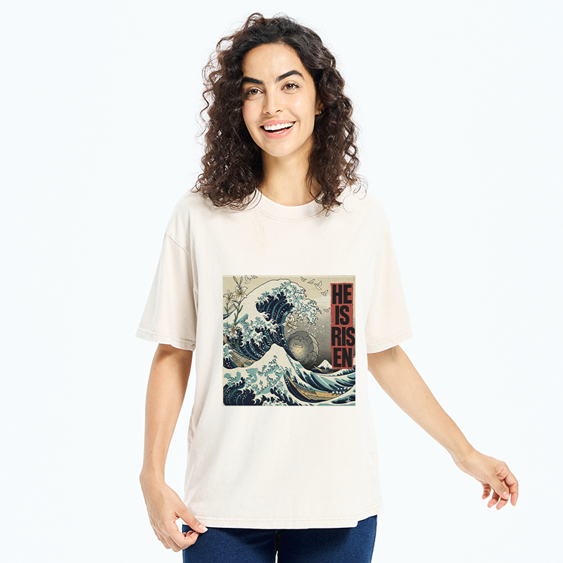 Tokyo-Tiger Easter Wave Washed T-Shirt