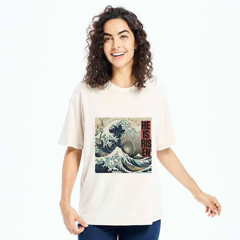 Tokyo-Tiger Easter Wave Washed T-Shirt