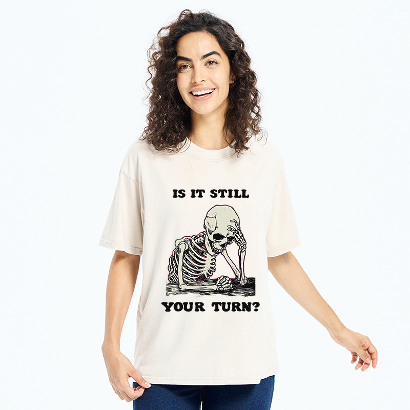 Tokyo-Tiger Waiting To Become A Skeleton Washed T-Shirt