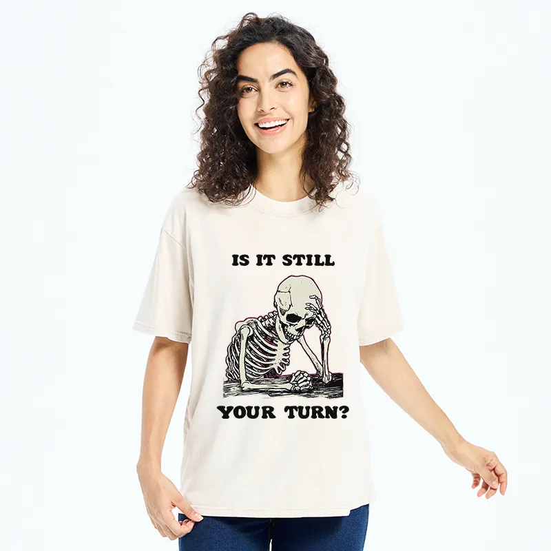 Tokyo-Tiger Waiting To Become A Skeleton Washed T-Shirt