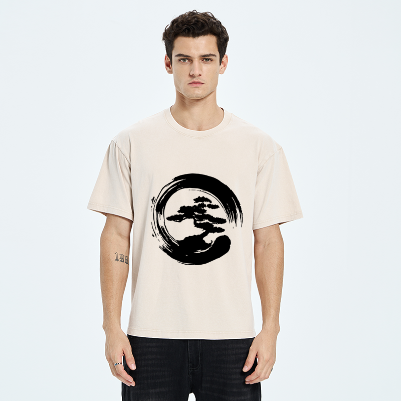 Tokyo-Tiger Zen Bonsai Washed T-Shirt