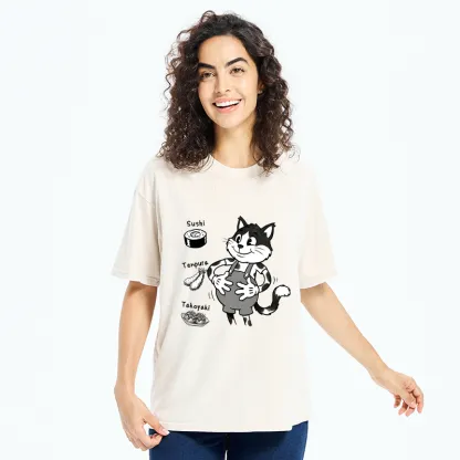 Tokyo-Tiger Cute Cat That's Full Washed T-Shirt