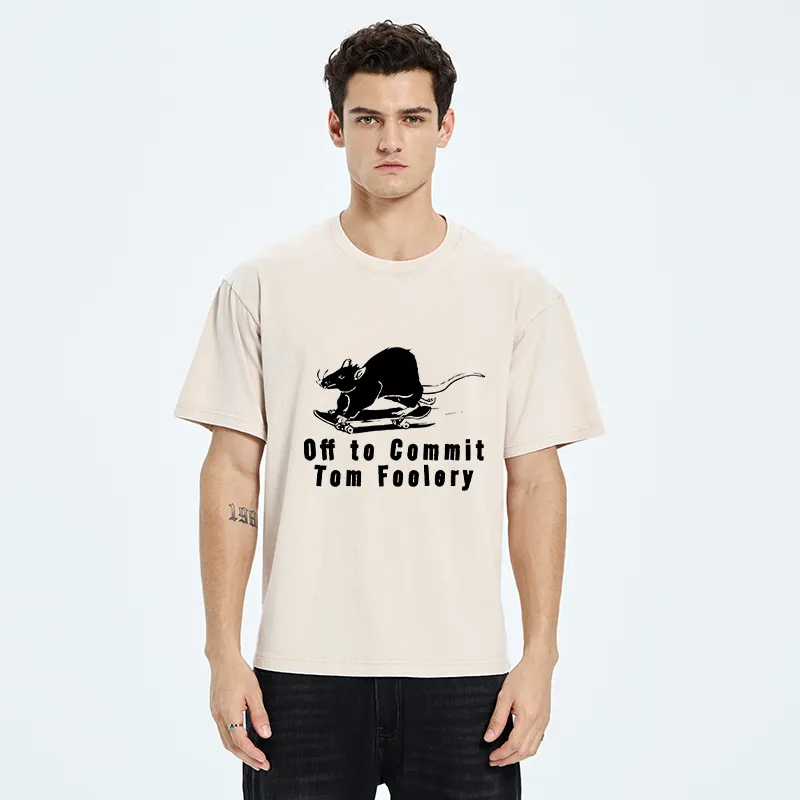 Tokyo-Tiger Mischievous Rat Washed T-Shirt