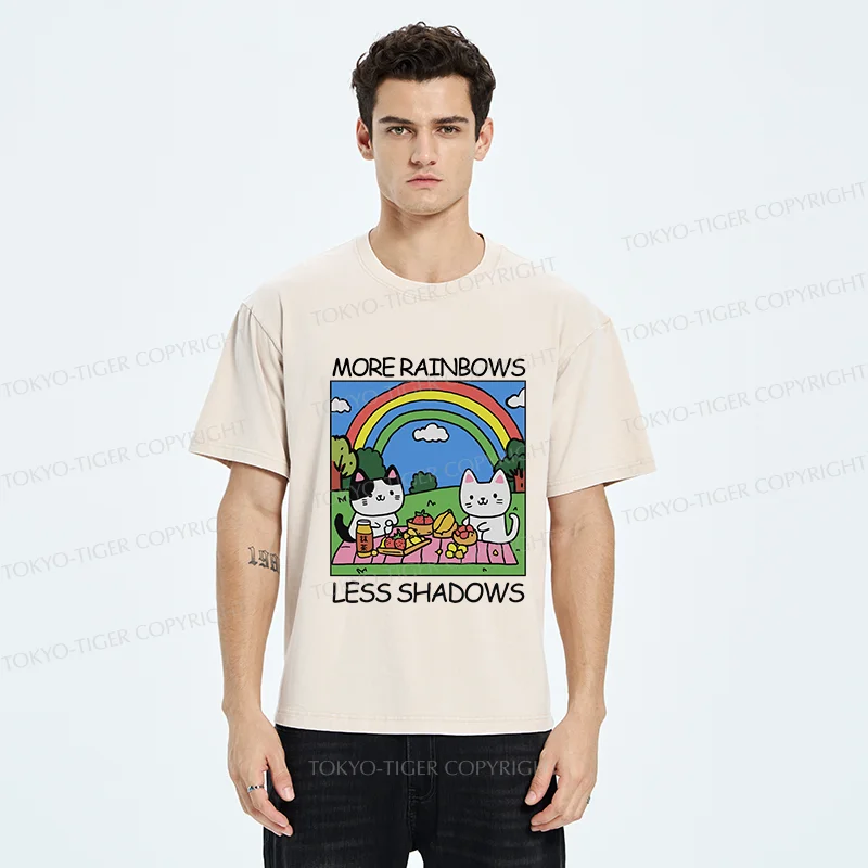 Tokyo-Tiger More Rainbows Less Shadows Washed T-Shirt
