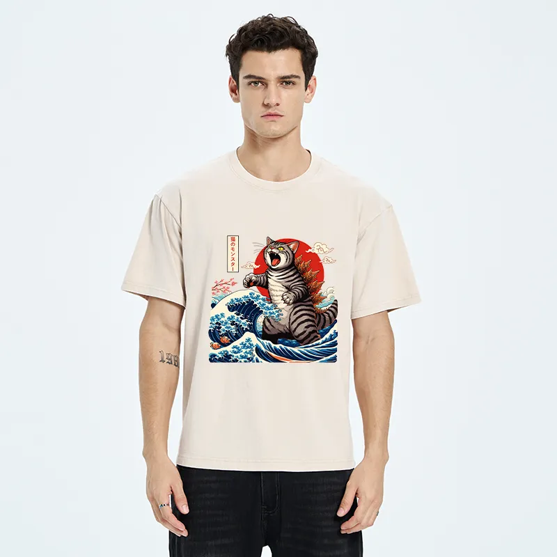 Tokyo-Tiger Catzilla Roar Washed T-Shirt