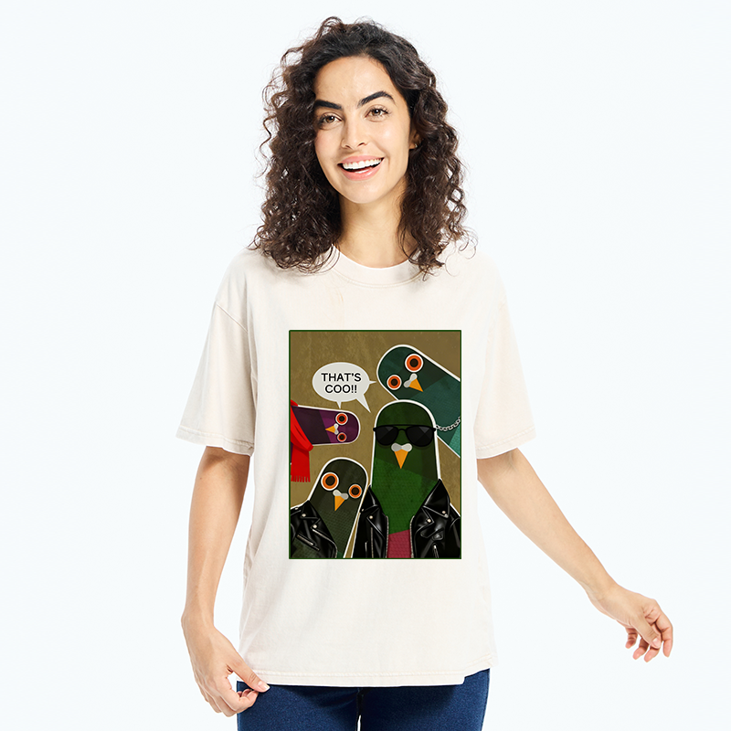 Tokyo-Tiger Cool Pigeon Washed T-Shirt