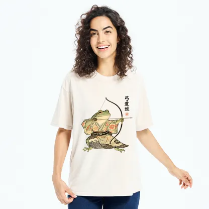 Tokyo-Tiger Frog Shooting Arrows Washed T-Shirt