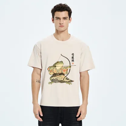Tokyo-Tiger Frog Shooting Arrows Washed T-Shirt