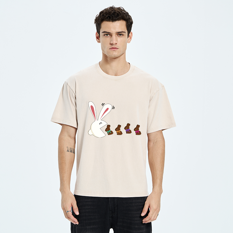 Tokyo-Tiger Fun Of The Easter Bunny Washed T-Shirt