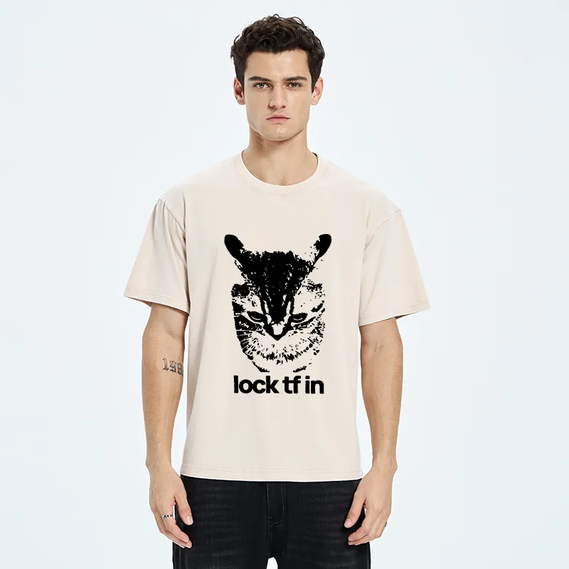 Tokyo-Tiger Serious Cat Meme Washed T-Shirt