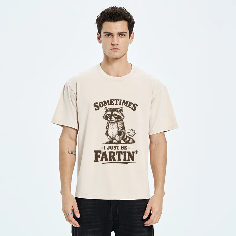 Tokyo-Tiger Farting Raccoon Washed T-Shirt