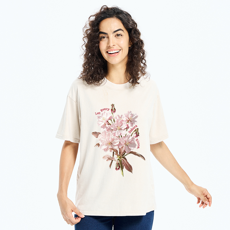 Tokyo-Tiger Let Every Sakura Bloom Washed T-Shirt