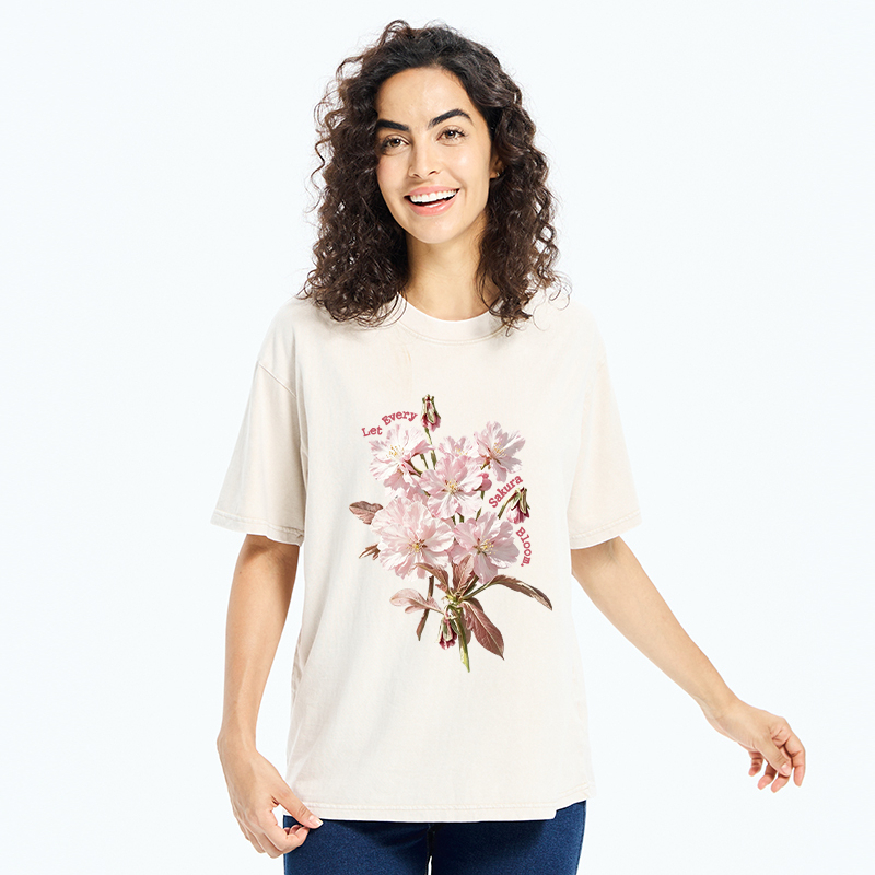 Tokyo-Tiger Let Every Sakura Bloom Washed T-Shirt