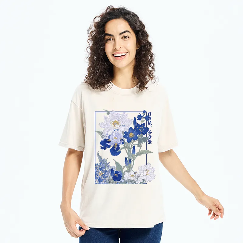 Tokyo-Tiger Blossoms Of The Firmament Washed T-Shirt