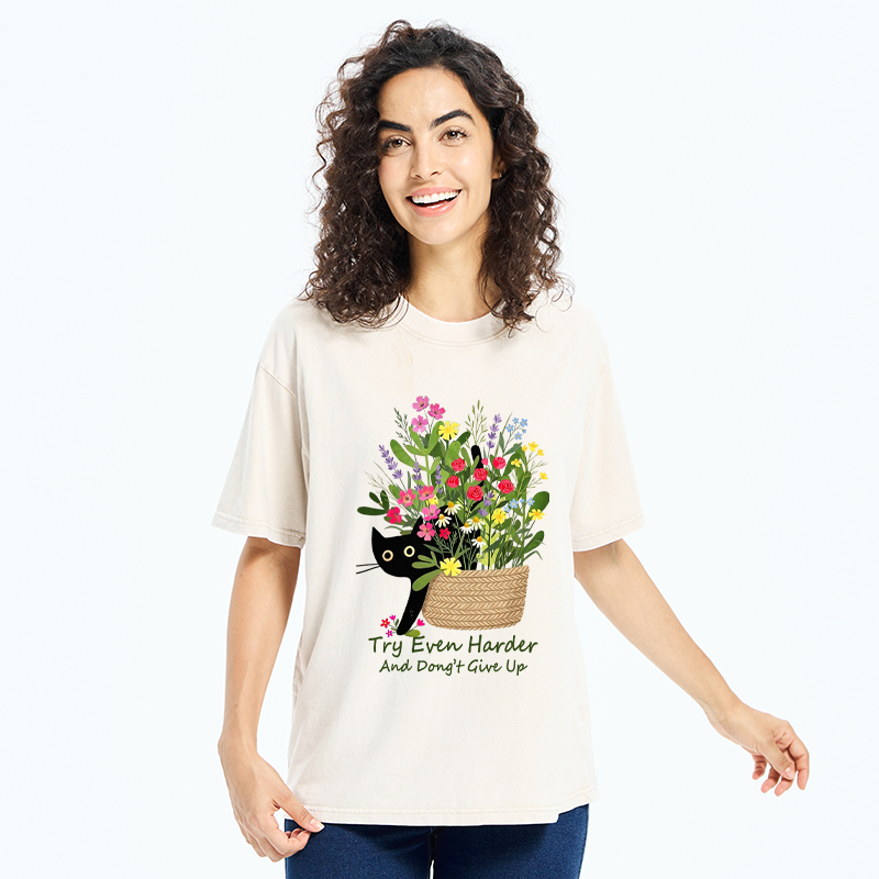 Tokyo-Tiger Bloom&Persevere Washed T-Shirt