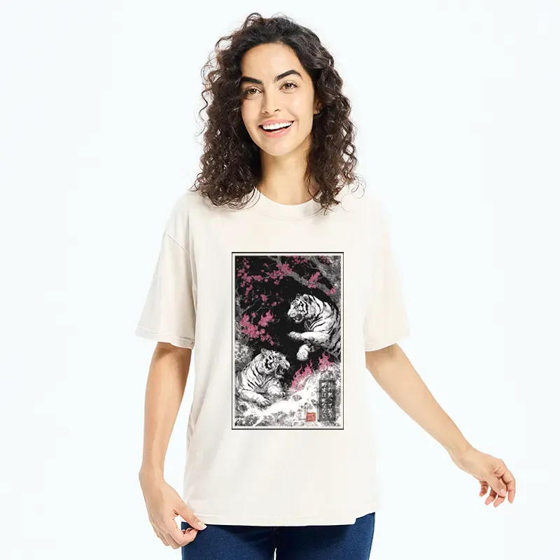 Tokyo-Tiger Tigers In The Inkstorm Washed T-Shirt