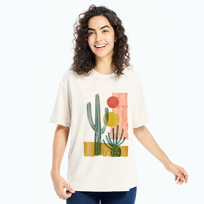 Tokyo‑Tiger Minimalist Desert Washed T-Shirt