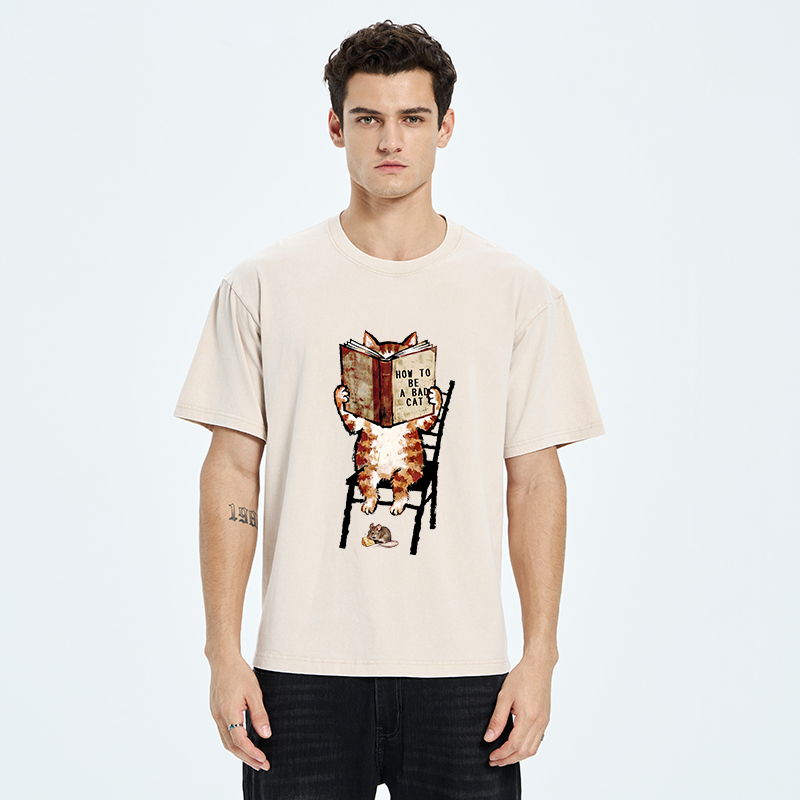 Tokyo‑Tiger Be A Bad Cat Washed T-Shirt
