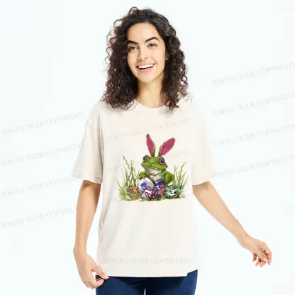 Tokyo-Tiger Easter Frog Funny Washed T-Shirt