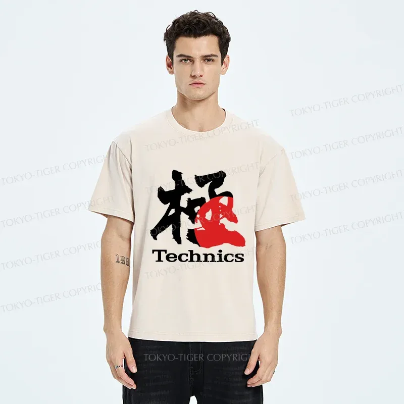 Tokyo-Tiger Technics Kanji Washed T-Shirt