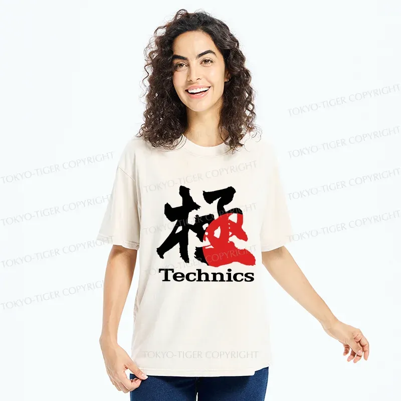 Tokyo-Tiger Technics Kanji Washed T-Shirt