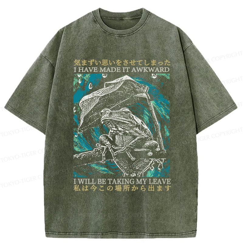 Tokyo-Tiger Embarrassed Frog Washed T-Shirt