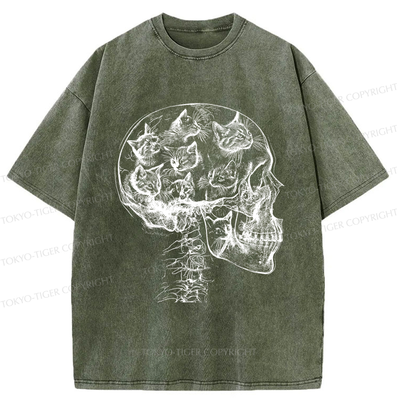 Tokyo-Tiger The Cat-Filled Mind Washed T-Shirt