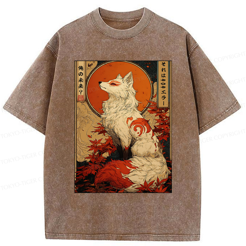 Tokyo-Tiger The Fox of Fates: A Tale of Nine Tails Washed T-Shirt