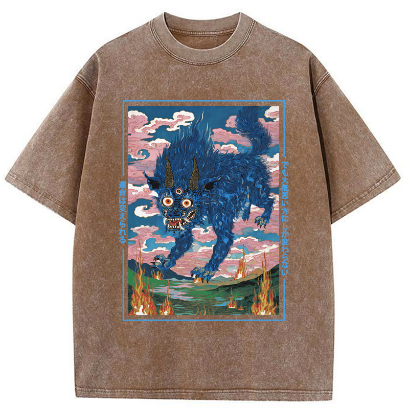 Tokyo-Tiger The Beast Of Twisted Fate Washed T-Shirt