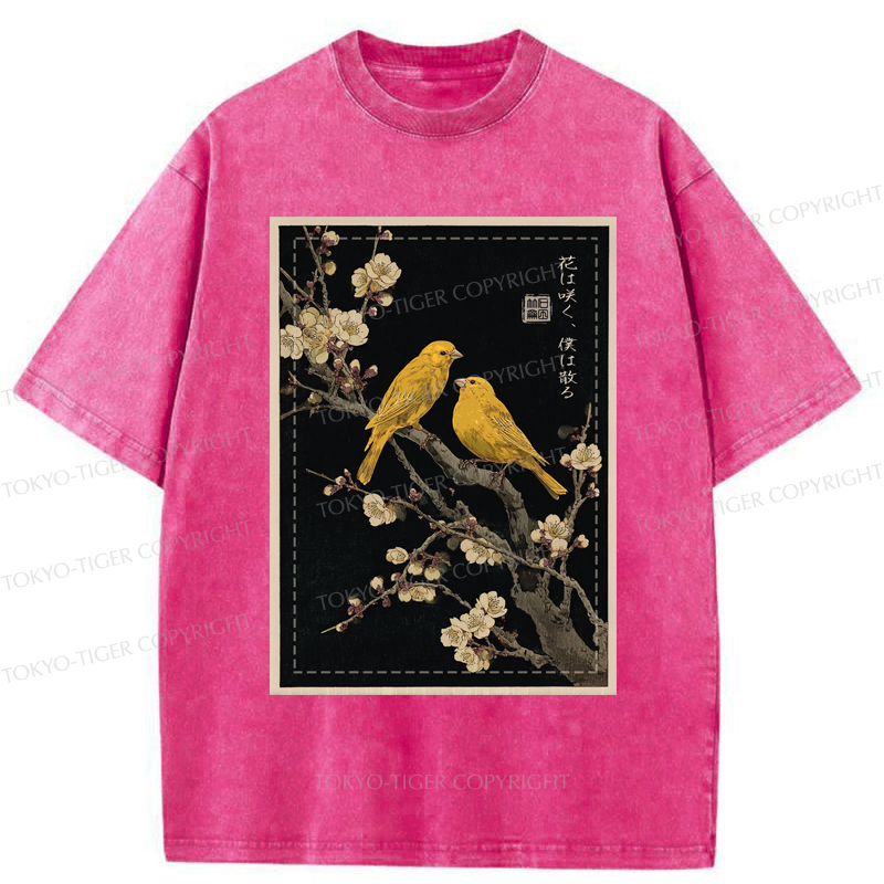 Tokyo-Tiger Whispers Among the Blossoms：I Will Wither Washed T-Shirt