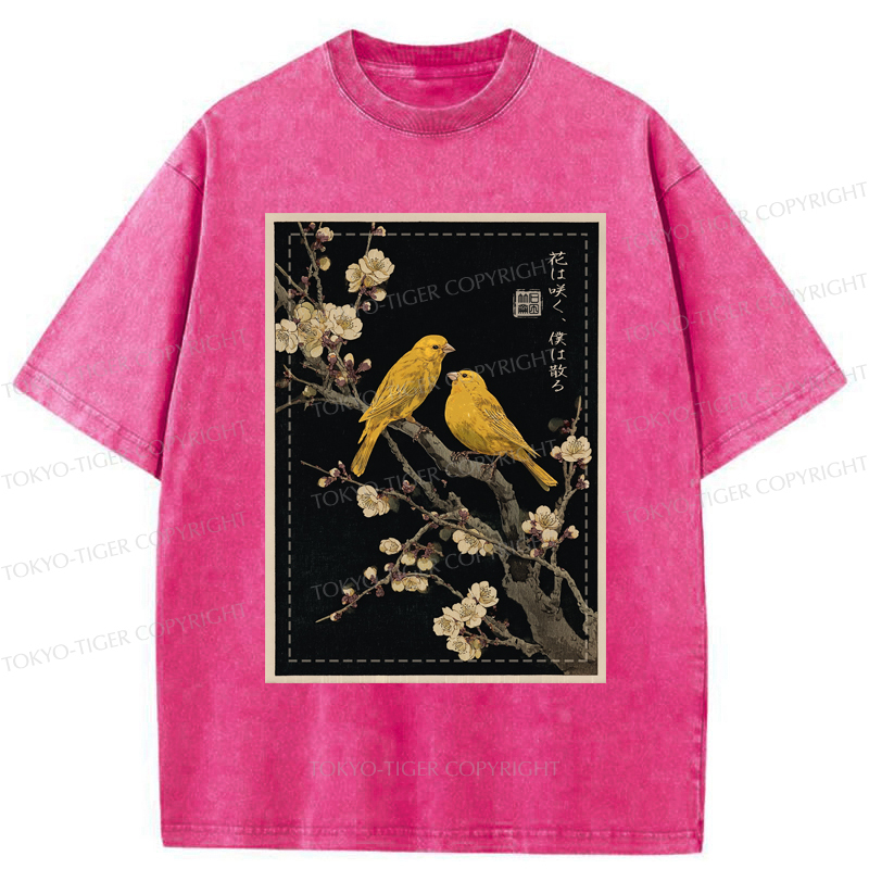 Tokyo-Tiger Whispers Among the Blossoms：I Will Wither Washed T-Shirt