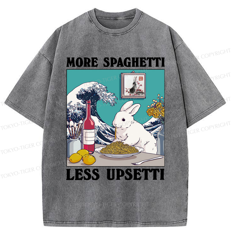 Tokyo-Tiger More Spaghetti Less Upsetti Rabbit Washed T-Shirt