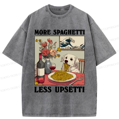 Tokyo-Tiger More Spaghetti Less Upsetti Dog Washed T-Shirt