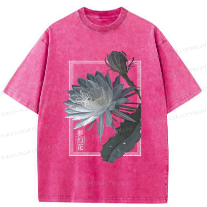 Tokyo-Tiger Japanese Hallucinogenic Epiphyllum Washed T-Shirt