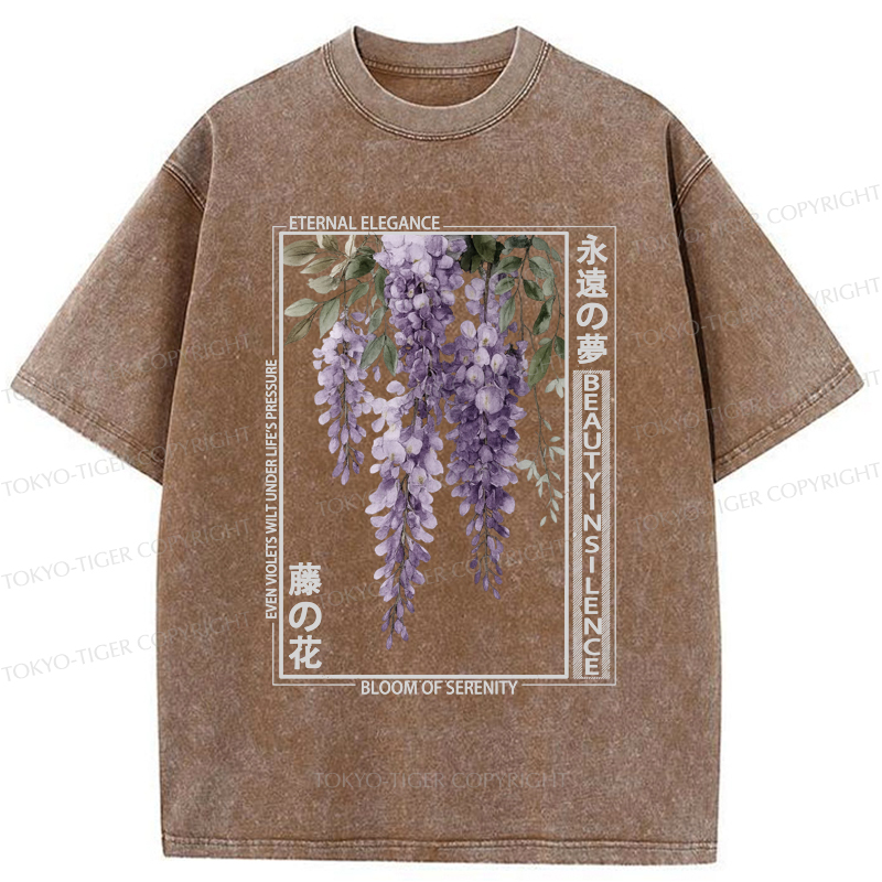 Tokyo-Tiger Whispers of the Wisteria Washed T-Shirt