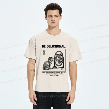 Tokyo-Tiger Cat's Delusion Funny Washed T-Shirt