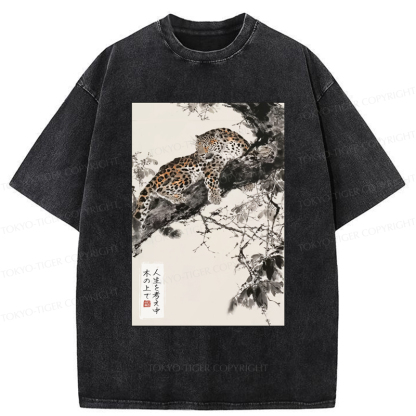 Tokyo-Tiger Tiger's Philosophy: Pondering Life From The Trees Washed T-Shirt