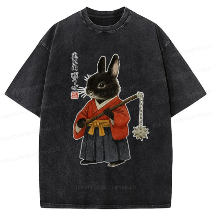 Tokyo-Tiger Japanese Rabbit：Let's Fight Washed T-Shirt